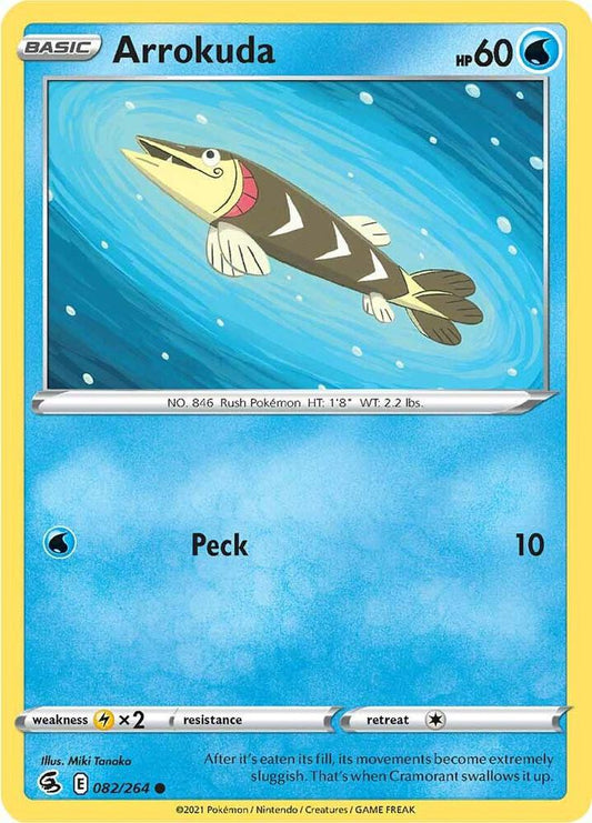 Arrokuda 082/264 Common Fusion Strike Pokémon card