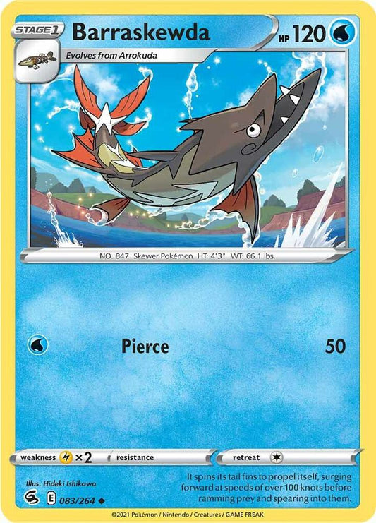 Barraskewda 083/264 Uncommon Fusion Strike Pokémon card