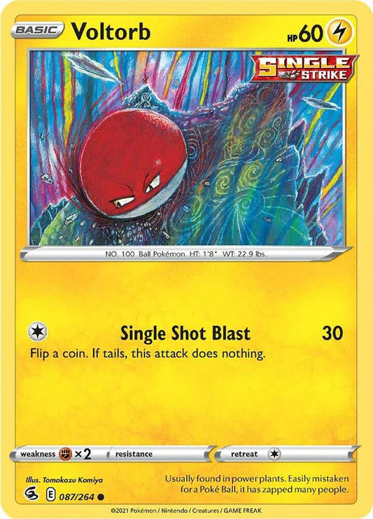 Voltorb 087/264 Common Fusion Strike Pokémon card
