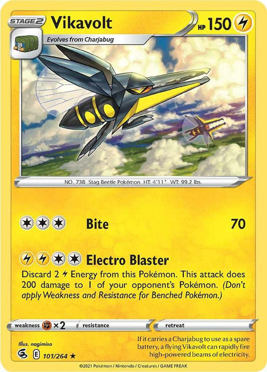 Vikavolt 101/264 Rare Fusion Strike Pokémon card