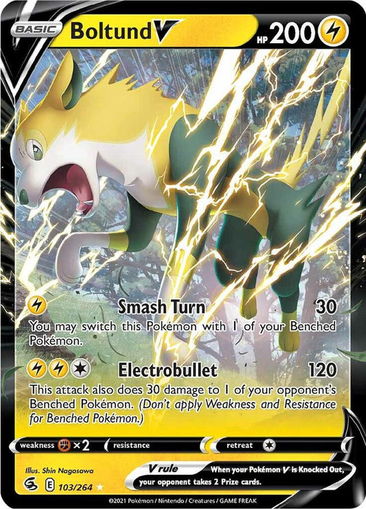 Boltund V - 103/264 Ultra Rare SWSH08: Fusion Strike