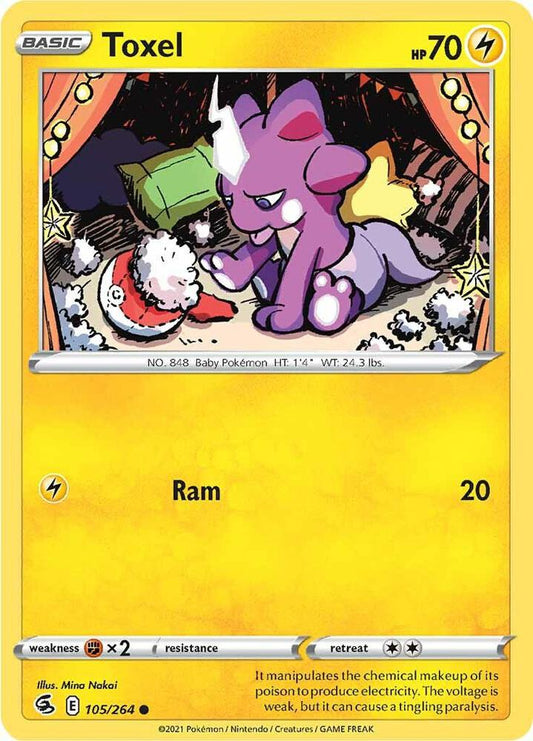 Toxel (105) 105/264 Common Fusion Strike Pokémon card