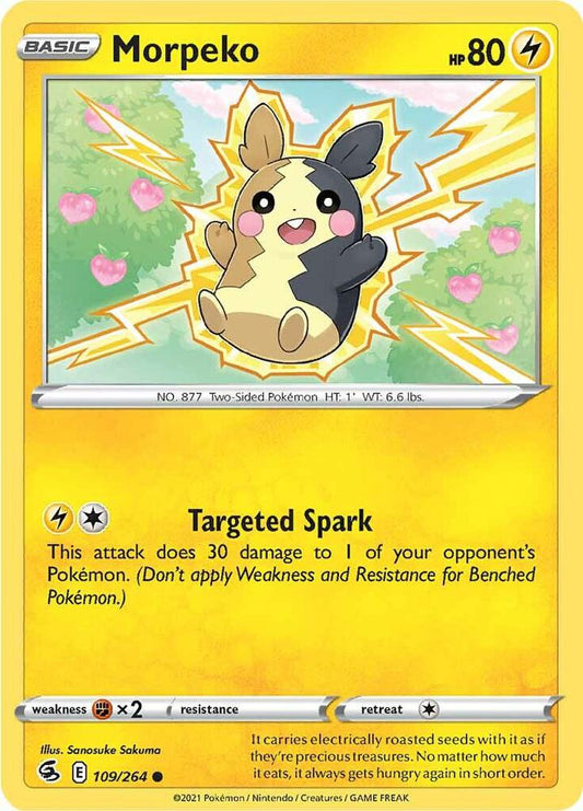 Morpeko (109) 109/264 Common Fusion Strike Pokémon card