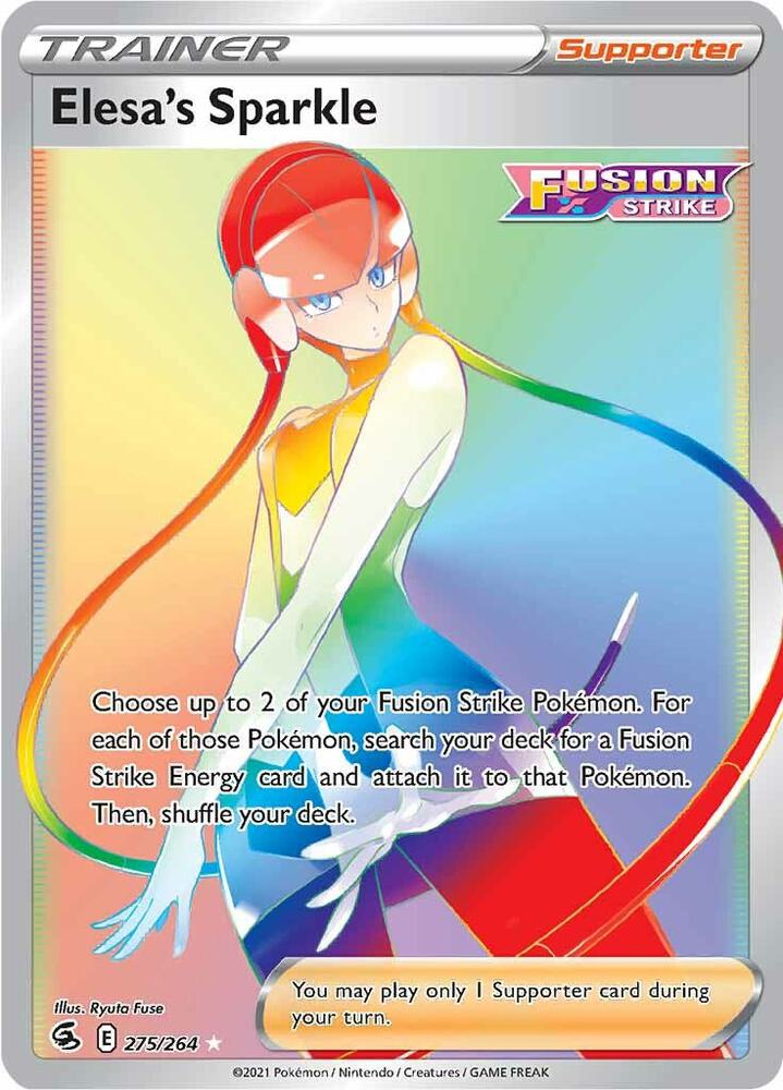 Elesa's Sparkle (Secret) 275/264 Secret Rare Fusion Strike Pokémon card