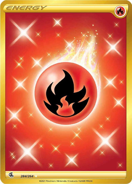 Fire Energy (Secret) - 284/264 Secret Rare SWSH08: Fusion Strike