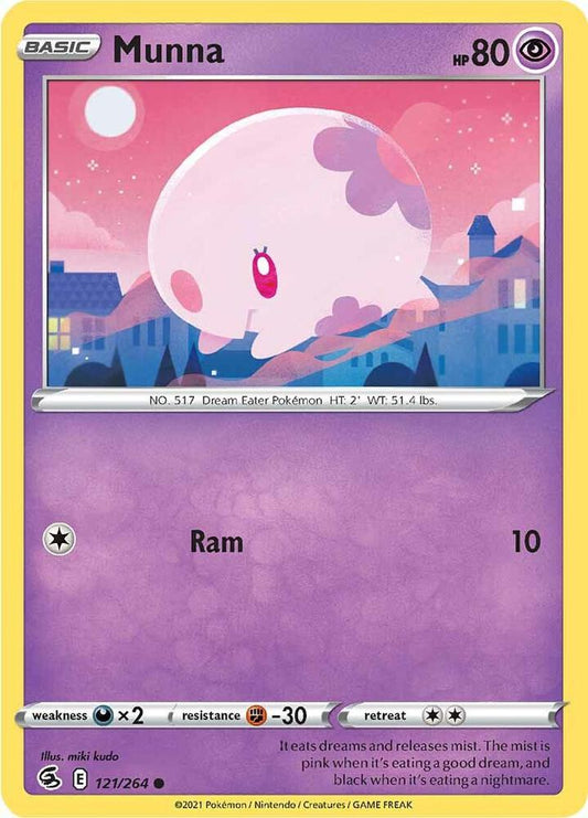 Munna 121/264 Common Fusion Strike Pokémon card