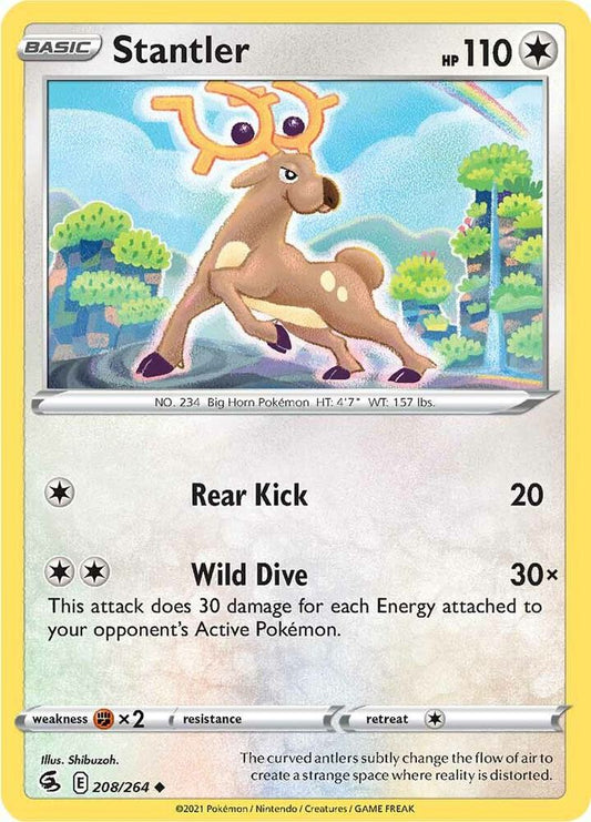 Stantler 208/264 Uncommon Fusion Strike Pokémon card