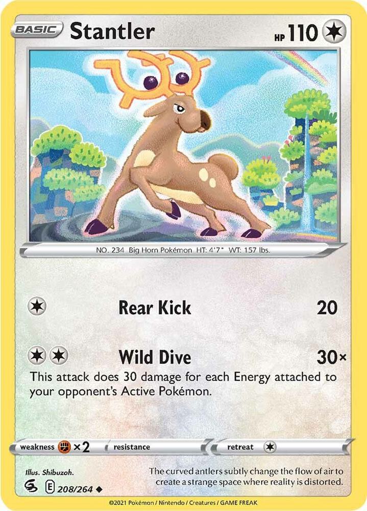 Stantler 208/264 Uncommon Fusion Strike Pokémon card