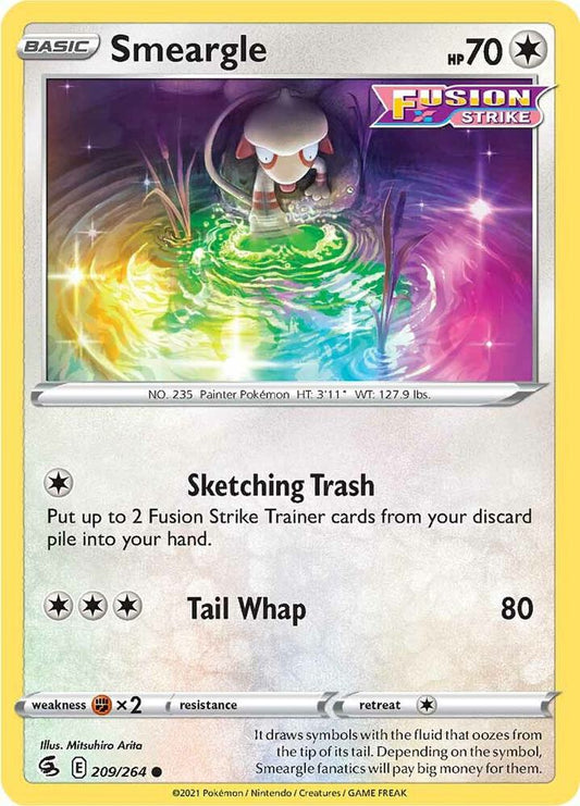 Smeargle 209/264 Common Fusion Strike Pokémon card