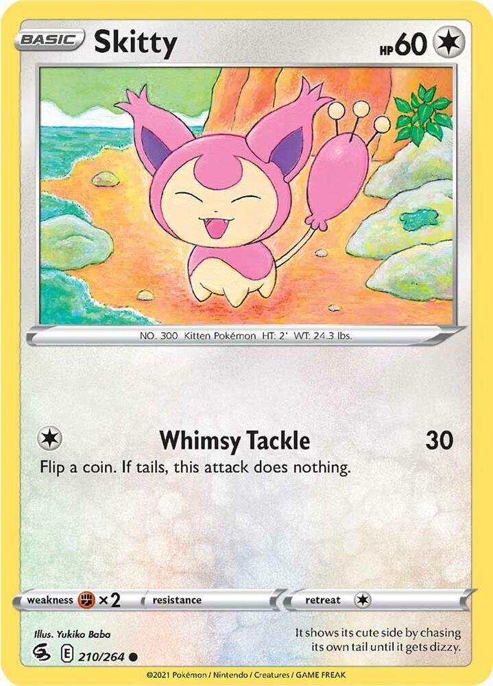 Skitty 210/264 Common Fusion Strike Pokémon card
