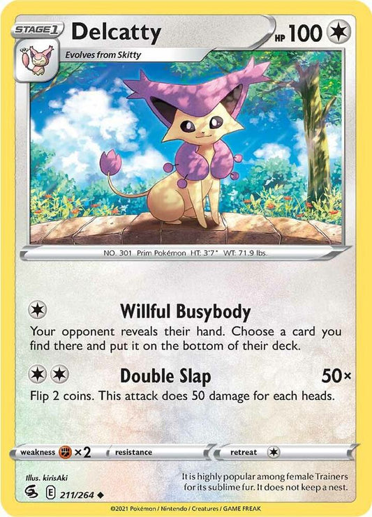 Delcatty 211/264 Uncommon Fusion Strike Pokémon card