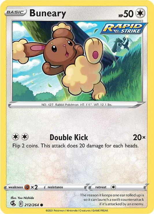 Buneary 212/264 Common Fusion Strike Pokémon card