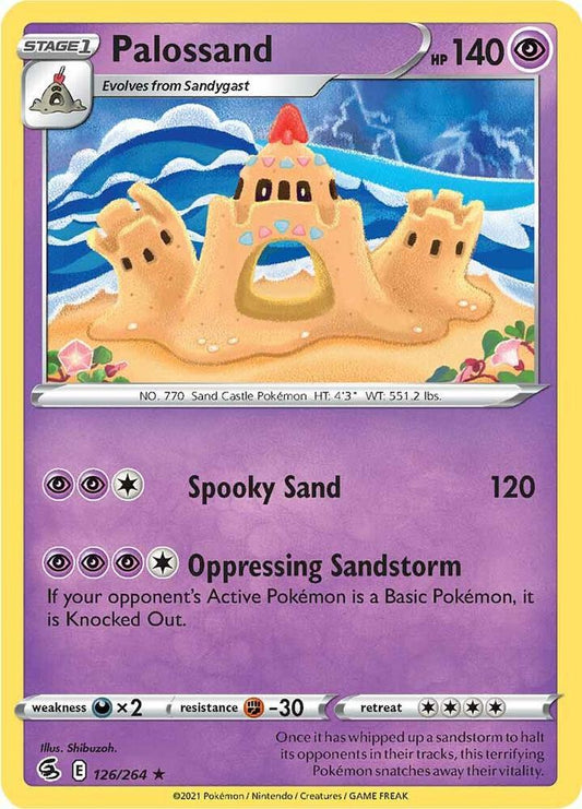 Palossand 126/264 Rare Fusion Strike Pokémon card