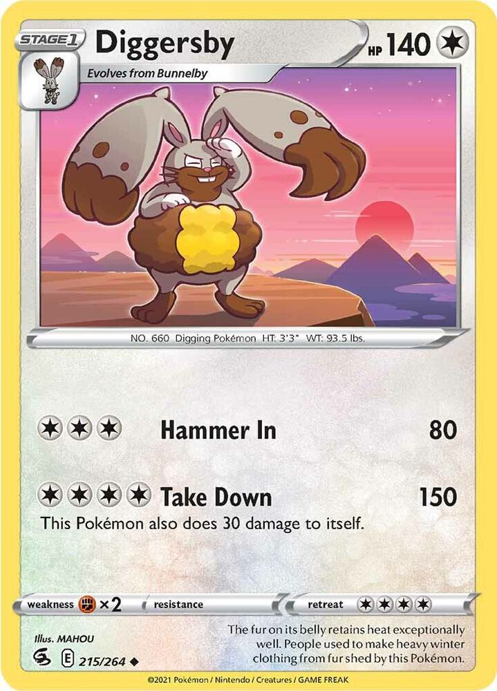 Diggersby - 215/264 Uncommon SWSH08: Fusion Strike