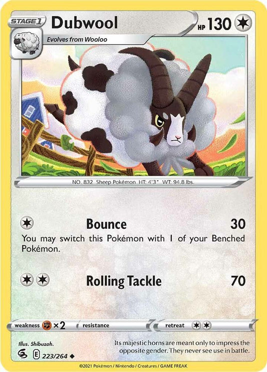 Dubwool 223/264 Uncommon Fusion Strike Pokémon card