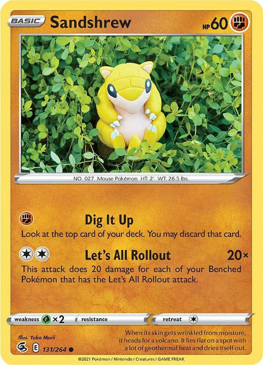 Sandshrew 131/264 Common Fusion Strike Pokémon card