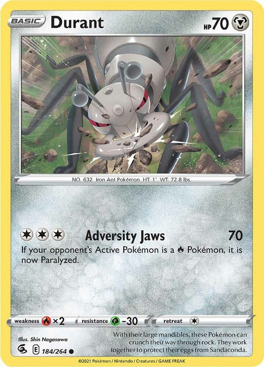 Durant 184/264 Common Fusion Strike Pokémon card