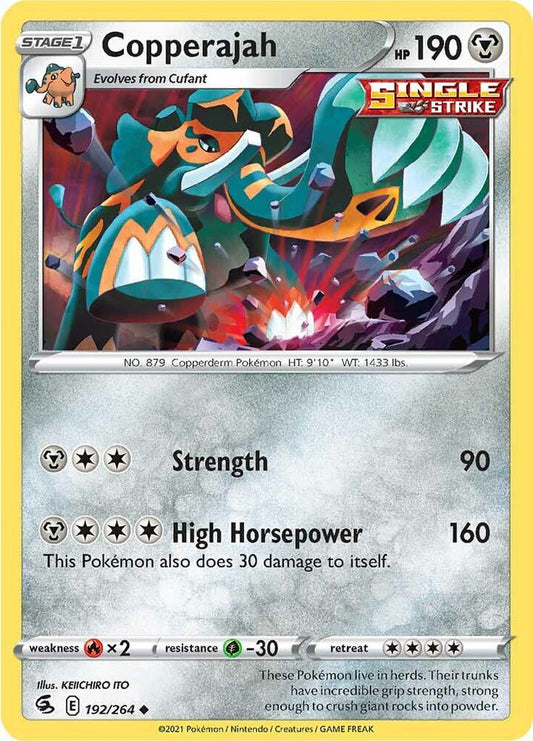 Copperajah 192/264 Uncommon Fusion Strike Pokémon card
