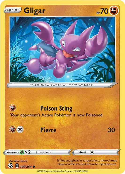 Gligar 140/264 Common Fusion Strike Pokémon card