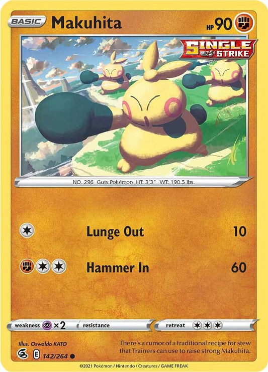 Makuhita 142/264 Common Fusion Strike Pokémon card