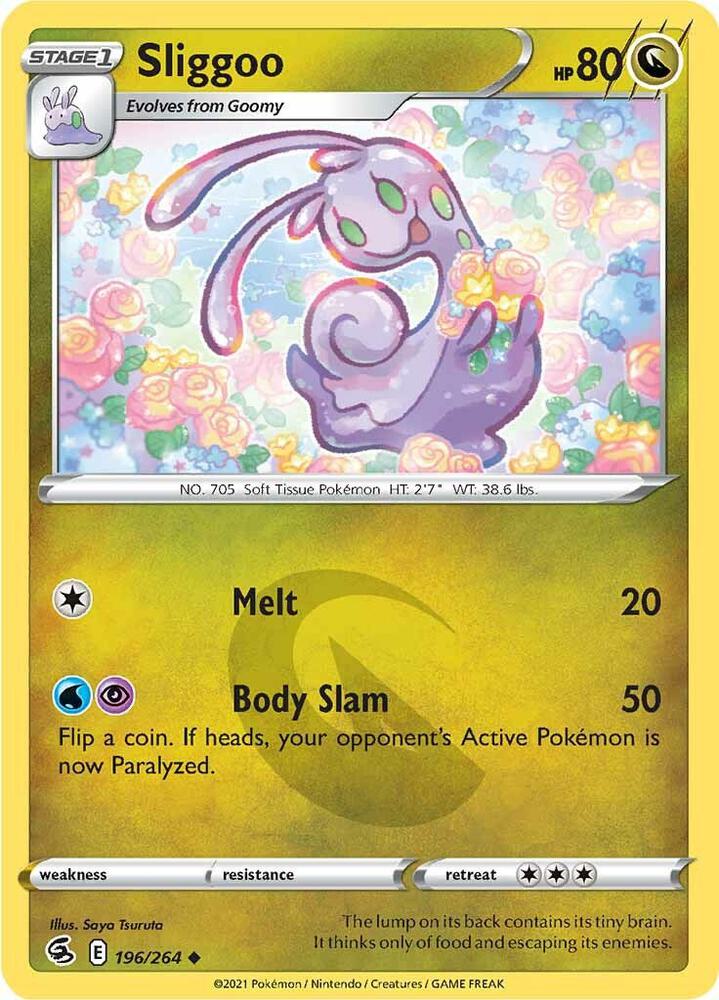 Sliggoo 196/264 Uncommon Fusion Strike Pokémon card