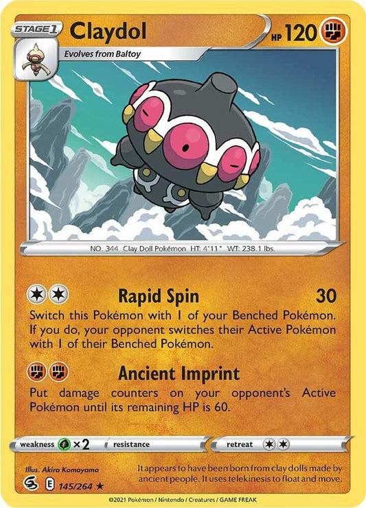 Claydol 145/264 Rare Fusion Strike Pokémon card
