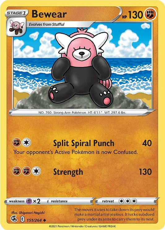 Bewear 151/264 Uncommon Fusion Strike Pokémon card