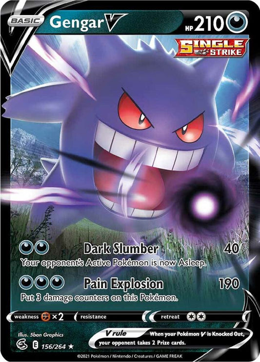 Gengar V 156/264 Ultra Rare Fusion Strike Pokémon card