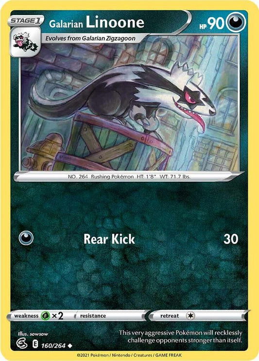 Galarian Linoone 160/264 Uncommon Fusion Strike Pokémon card