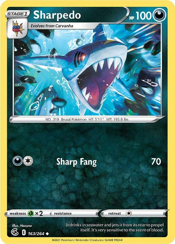 Sharpedo - 163/264 Uncommon SWSH08: Fusion Strike