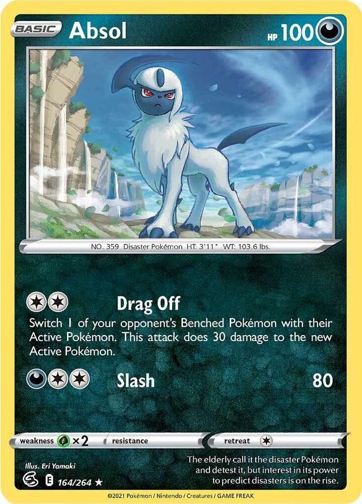Absol 164/264 Rare Fusion Strike Pokémon card