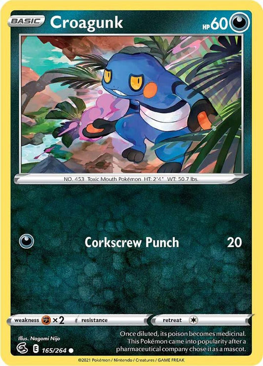 Croagunk 165/264 Common Fusion Strike Pokémon card