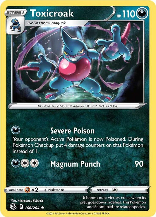 Toxicroak 166/264 Rare Fusion Strike Pokémon card