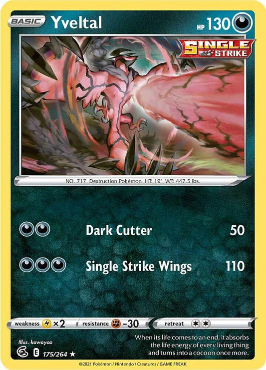 Yveltal 175/264 Rare Fusion Strike Pokémon card