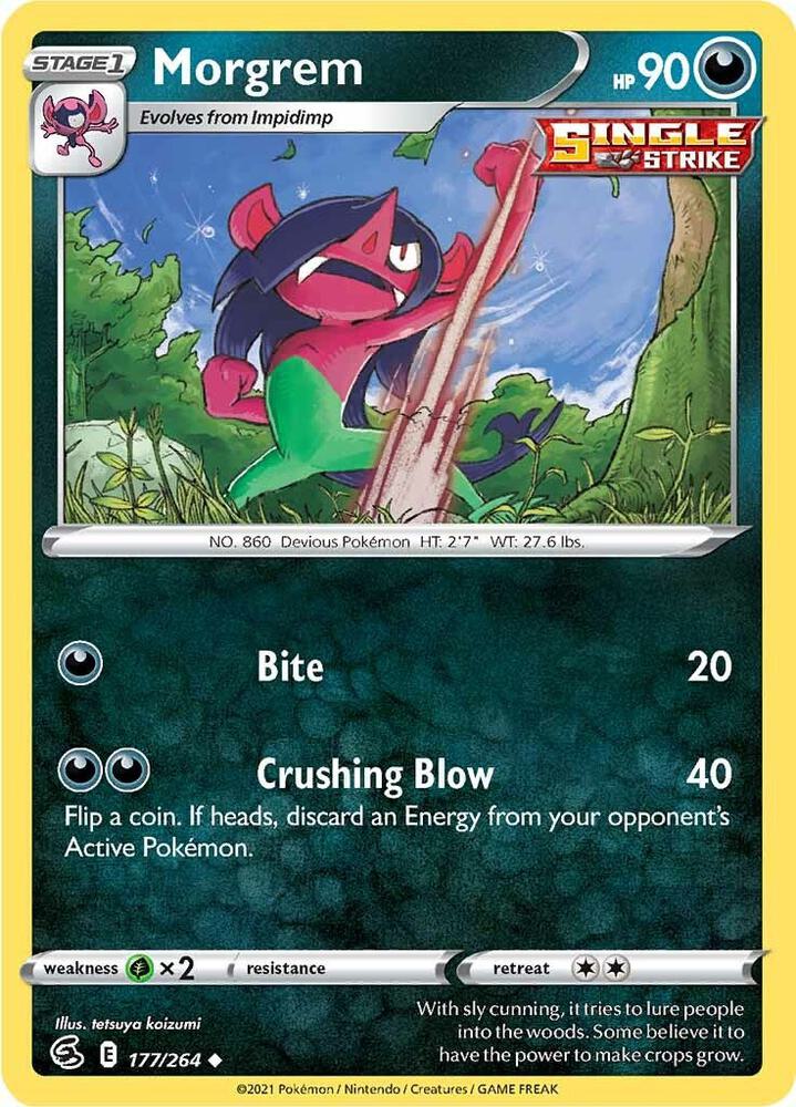 Morgrem 177/264 Uncommon Fusion Strike Pokémon card