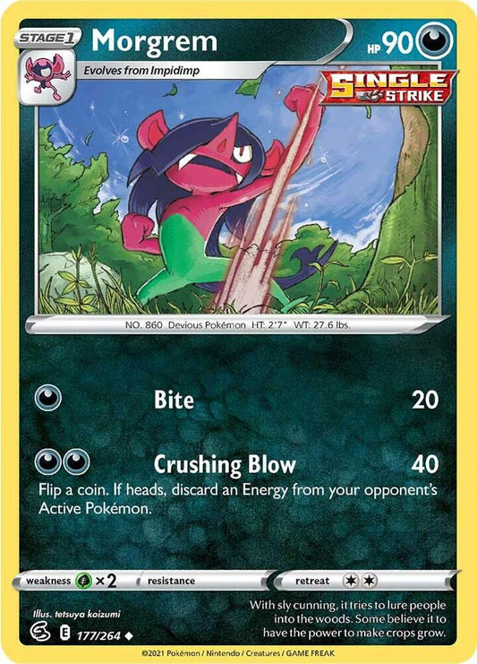 Morgrem 177/264 Uncommon Fusion Strike Pokémon card