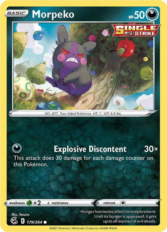Morpeko (179) 179/264 Common Fusion Strike Pokémon card
