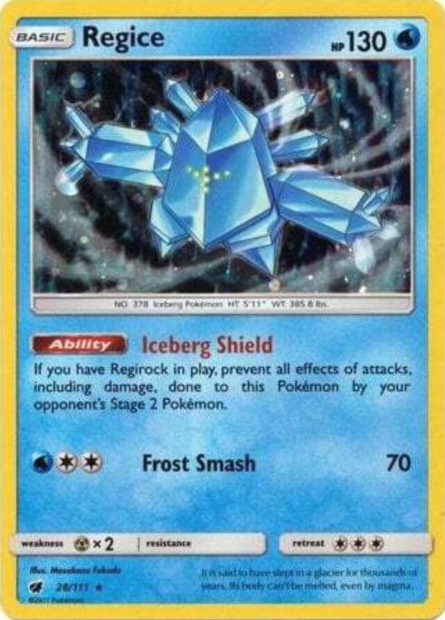 Regice - 28/111 (Cosmos Holo) 28/111 Promo SM Promos Pokémon card
