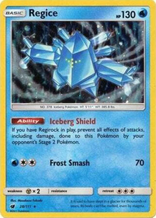 Regice - 28/111 (Cosmos Holo) 28/111 Promo SM Promos Pokémon card