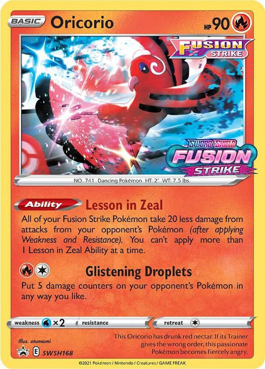 Oricorio - SWSH168 (Prerelease) SWSH168 Promo Sword & Shield Promo Cards Pokémon card