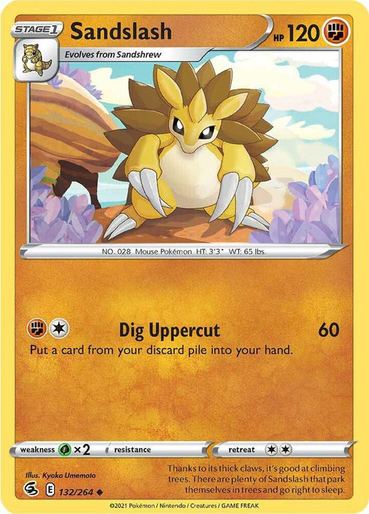 Sandslash 132/264 Uncommon Fusion Strike Pokémon card