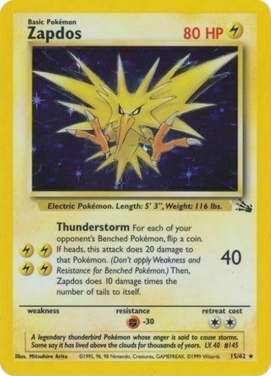 Zapdos - 15/62 (Cosmos Holo) Promo Miscellaneous Cards & Products