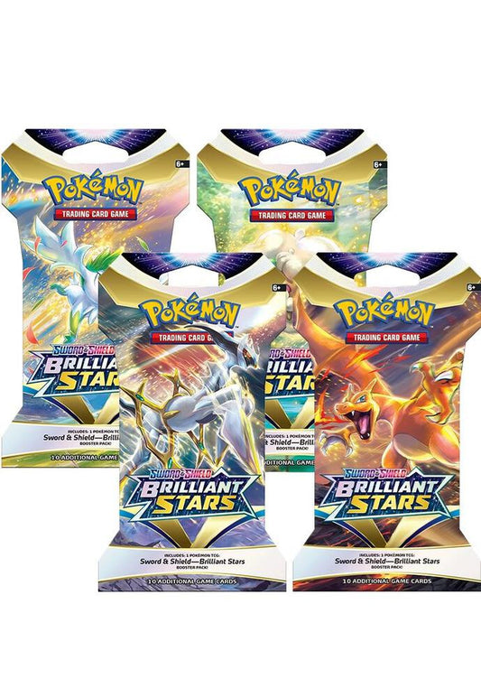 Brilliant Stars Sleeved Booster Pack Art Bundle [Set of 4] Pokémon card