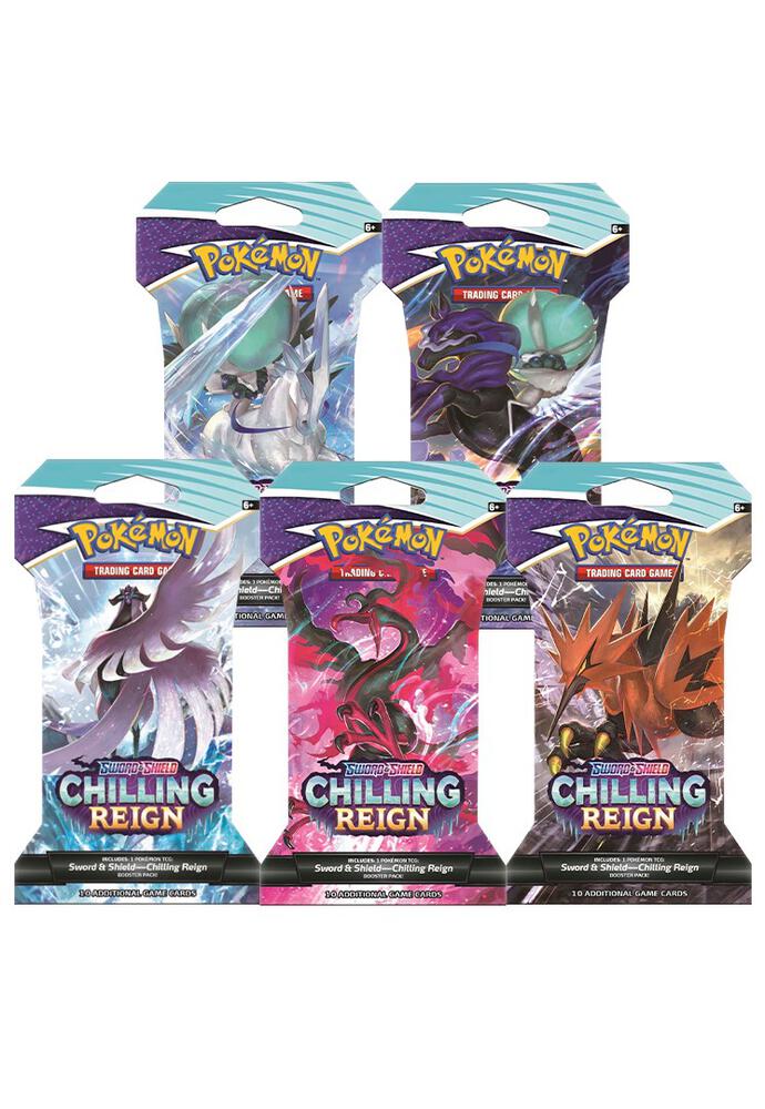 Chilling Reign Sleeved Booster Pack Art Bundle [Set of 5] - SWSH06: Chilling Reign