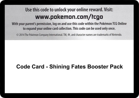 Code Card - Shining Fates Booster Pack - Code Card Shining Fates