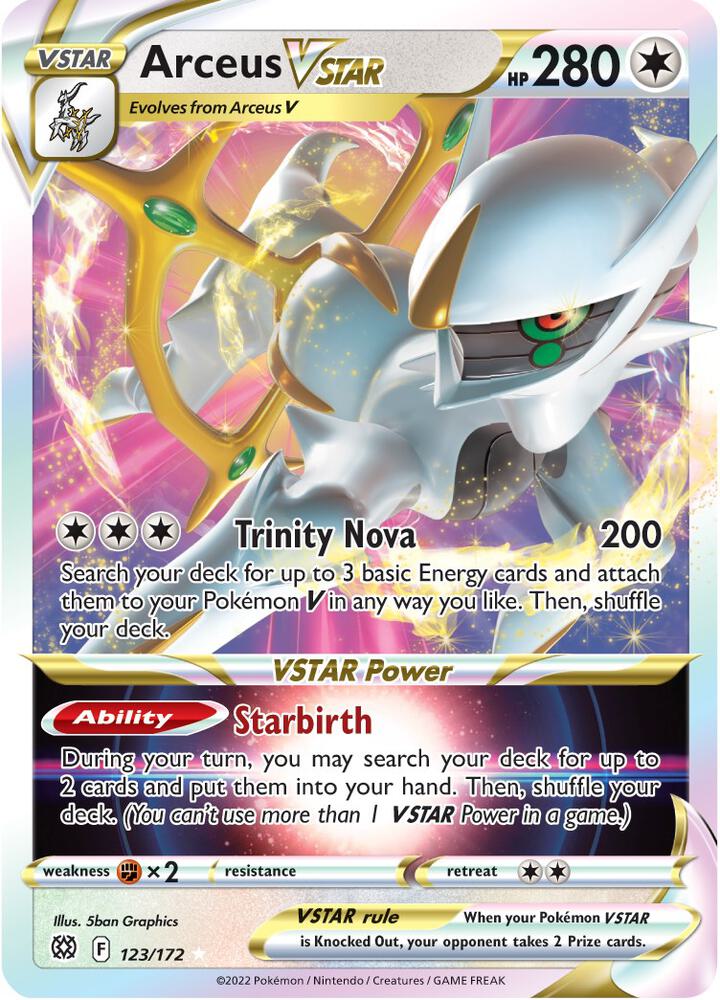 Arceus VSTAR 123/172 Ultra Rare Brilliant Stars Pokémon card