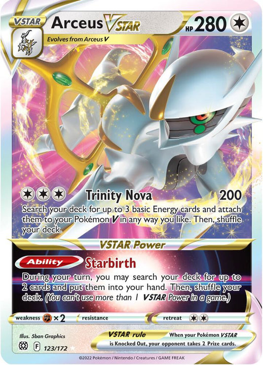 Arceus VSTAR 123/172 Ultra Rare Brilliant Stars Pokémon card