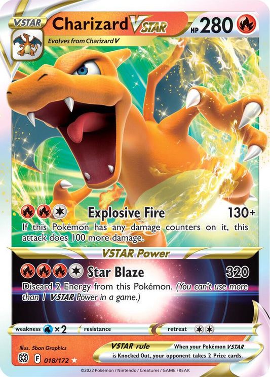 Charizard VSTAR 018/172 Ultra Rare Brilliant Stars Pokémon card