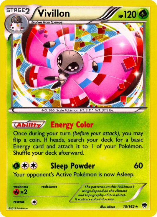 Vivillon - 15/162 (Cosmos Holo) 015/162 Promo Miscellaneous Cards & Products Pokémon card
