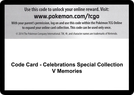Code Card - Celebrations Special Collection - V Memories Code Card Pokémon card